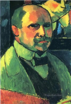 Expresionismo Painting - Autorretrato 1912 Alexej von Jawlensky Expresionismo